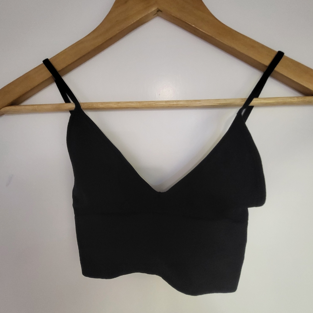Free People Intimately Black Crop Top